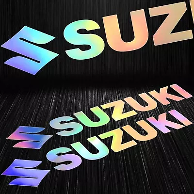 X2 6-7/8   Laser  Vinyl Emblem Decal Fairing/Tank Logo Sticker Suzuki Neo Chrome • $12.88