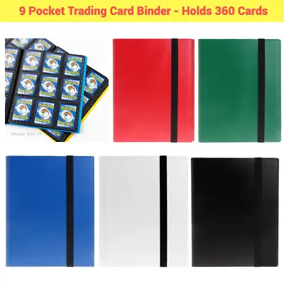 Trading Card Binder 9 Pocket Folder Album A4 Pokemon/MTG - Holds 360 Premium UK • £7.16