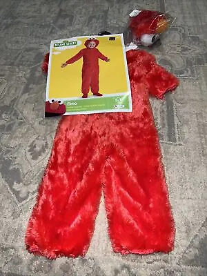 New Sesame Street Elmo Halloween Costume Sz 2T 2 Toddler Jumpsuit One Piece • $18.99