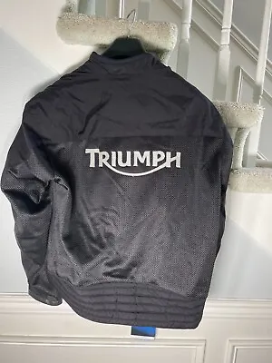 Men's TRIUMPH Motorcycles Racing Motor Rochester Mesh Jacket 44/54 - Medium • $129.99