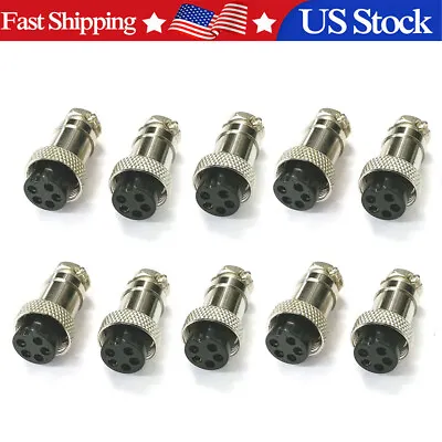 10PCS 5 Pin Female & Male Microphone Connector For CB Radio Ham Plug USA Stock` • $14.99