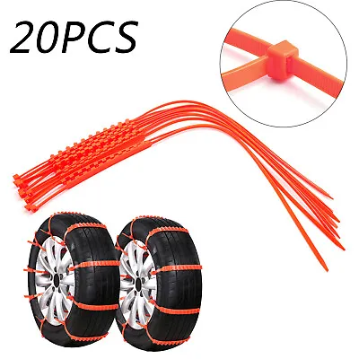 20PCS Universal Winter Snow Mud Anti-skid Tire Chains For Car SUV Adjustable • $21.91