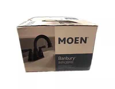 MOEN Banbury 4 In. Centerset Double Handle Bathroom Faucet Mediterranean Bronze • $79.95