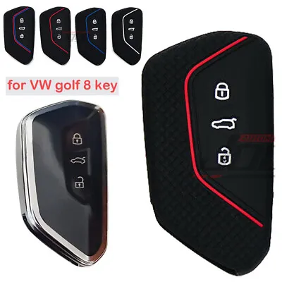 $3.88 • Buy Silicone Remote Smart Key Case Fob For VW Golf 8 Mk8 GTI GTD R ID3 ID4 2020-2022