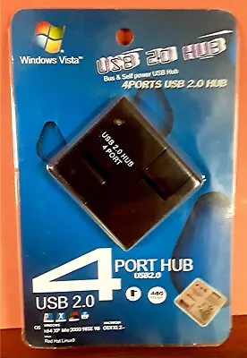 4 Port USB 2.0 Hub With Mini USE2.0 Cable • $5