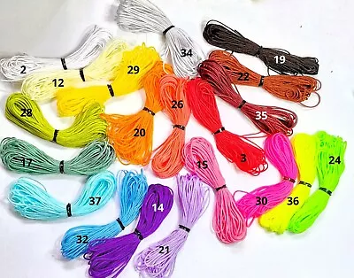 1 Mm Cord 10 Yards Macrame Bracelet Braided  String DIY Nylon Tassels Shambala • £1.45