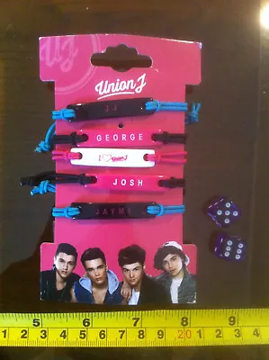 Bracelet Wristband Union J  Bundle Black Pink White Official New Music £10 RRP • £4.49