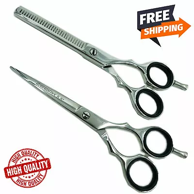 New Japanese 5.5  Hair Cutting Thinning Tijeras Shears Scissors Set For Barbers • $20.32