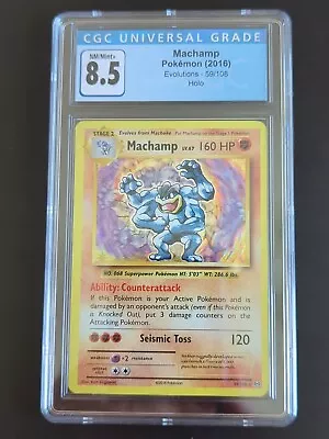 CGC 8.5 Near Mint Pokémon TCG Machamp Evolutions 59/108 Holo Holo Rare • $12.99