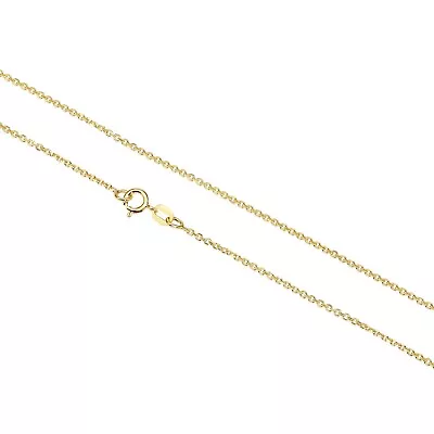 14K Real Solid Gold Diamond-Cut 1.5mm Thin Dainty Cable Chain Necklace 16 -20  • $352.75