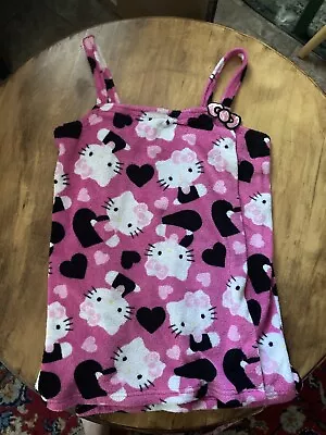 Y2K Vintage Hello Kitty Sanrio Pink Plush Wrap Robe Pajamas XL 2008 • $59.50