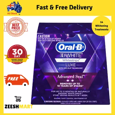 Oral-B 3D White Luxe Whitestrips 14-Pack - Professional Teeth Whitening Strips • $37.96