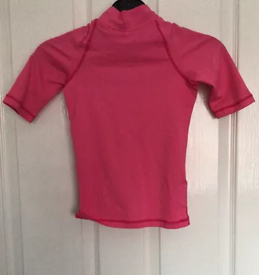 £0.99 • Buy Girls Uv Sun Top 3-4 Years Pink Tribord High Neck Sun Protection Beach Swim