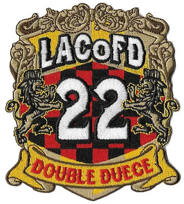 LA County Fire Station 22 New Design Double Deuces  Fire Patch . • $6.95