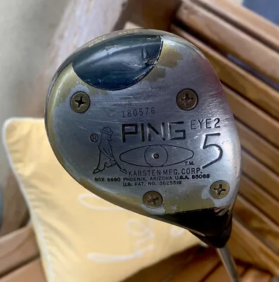 PING Eye 2 Fairway 5 Wood Golf Club Ping Karsten Steel Shaft RH Vintage Arizona • $4.95