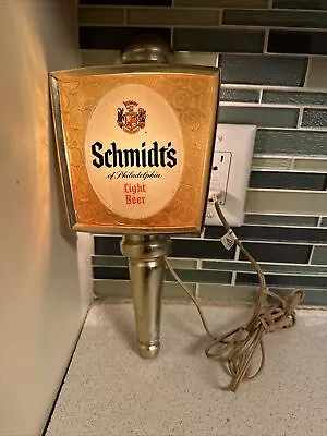 Vintage Schmidts Beer Lighted Sconce Nice! • $30