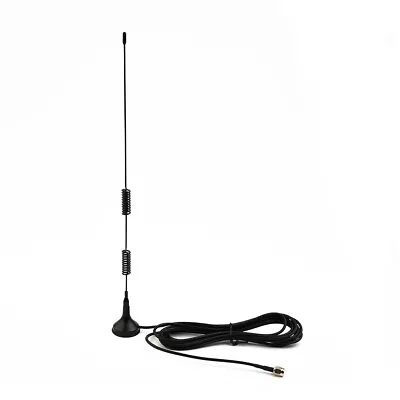 Dual Band VHF UHF Radio Antenna SMA Male Connector Powerful Magnetic Base • $25.11