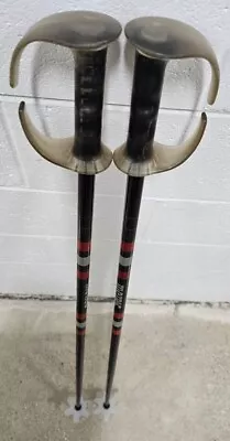 VTG Metric Pistol Grip Strapless Alpine Ski Poles Black Red Italy 46  • $69