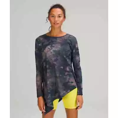 Lululemon To The Point Mist Size Medium Spray Dye White Lunar Rock Navy W3CIOS • £33.75