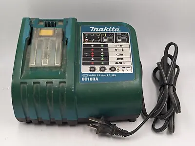 Makita Ni-MH & Lithium-ion Battery Charger 7.2-18V DC18RA Tested Works  • $12