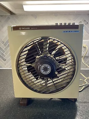 VTG 1980's TATUNG Oscillating Box Fan 3 Speed Deluxe Hi-Torque Electric Fan 18” • $74.99