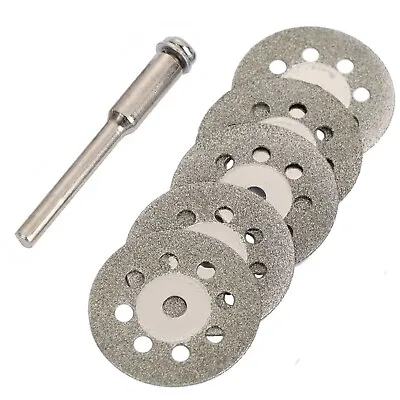 £3.99 • Buy 6pcs Mini Diamond Cutting Discs Set Wheel Blade Drill Dremel Rotary Mandrel Tool