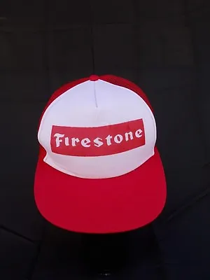 Firestone Farm  Tires  Mesh  Cap Hat Trucker 1980's  NOS  Vintage • $19.95