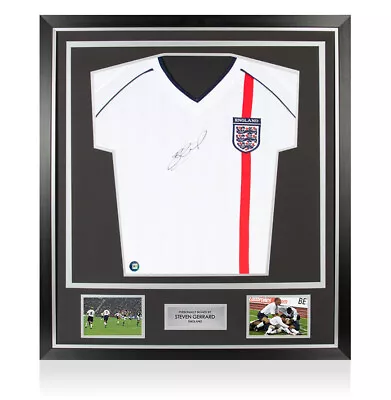 £364.99 • Buy Framed Steven Gerrard Signed England Shirt - 2002 - Premium Autograph Jersey