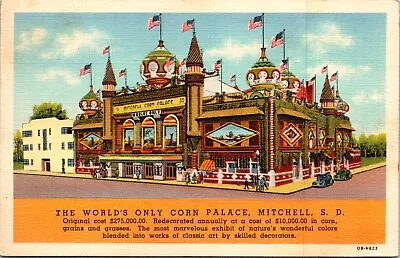 Postcard Mitchell South Dakota Corn Palace Circa1940 Curt Teich Unposted Linen • $3.88