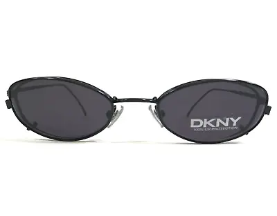 Vintage DKNY Petite Eyeglasses Frames 6417 004 Black With Clip Ons 45-19-140 • $59.99