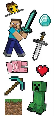MINECRAFT Gamers  Wall Stickers 9 Decals Peel And Stick Vinyl Decorations • $8.99