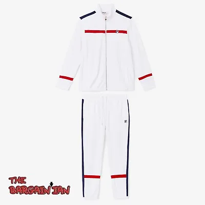 Fila Men's Velour Sweatsuit Tracksuit White Velvet Set Sz M L XL 2XL 3XL 4XL NWT • $164.99