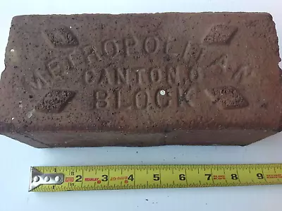 Paving Brick Metropolitan Canton Block Vintage Red Heavy Thick Old Street Paver • $13.99