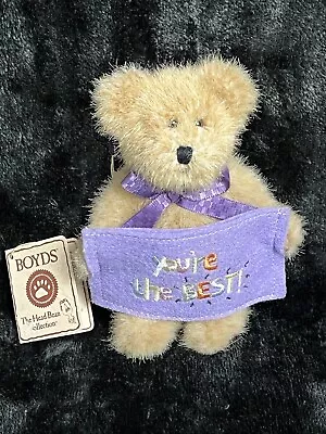 Boyds Bears Thinkin Of Ya Series Mini Message 5  Bear  Your The Best  Head Bean • $28.98