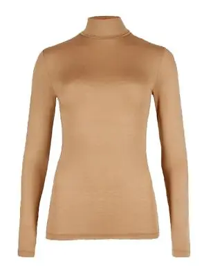 £6.99 • Buy Ex M&S Ladies Heatgen Thermal Long Sleeve Polo Neck Vest Top Size 12-14
