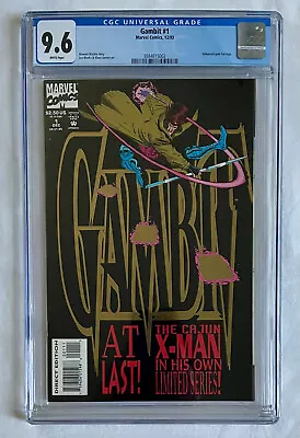 Gambit #1 CGC 9.6 WP 1993 Marvel Comics Embossed Gold Foil Logo X-Men • $69.99