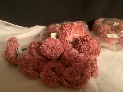 36 Bundles Of 6 Pink Miniature 1”roses Wedding Favor Floral Flowers Silk  • $36.70