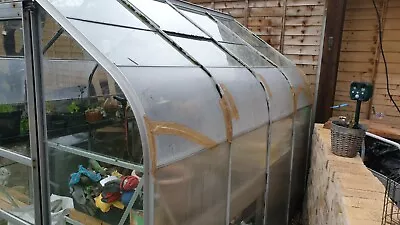 Replacement Greenhouse Glasshouse Panel X8 Halls Lean Curved 610mm X 440mm Set • £76.50