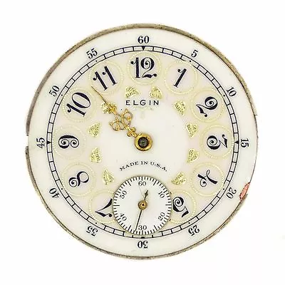 Vintage Elgin National Watch Co. Pocket Watch Mechanism Movement 30377238 34mm • $150