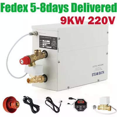 9KW Heavy Duty Steam Generator Auto Drain Sauna Shower Steam Machine For Tubs • $386.43