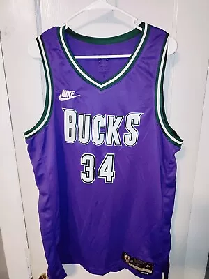 MILWAUKEE BUCKS GIANNIS ANTETOKOUNMPO #34 NIKE JERSEY Men's Size XL  • $65