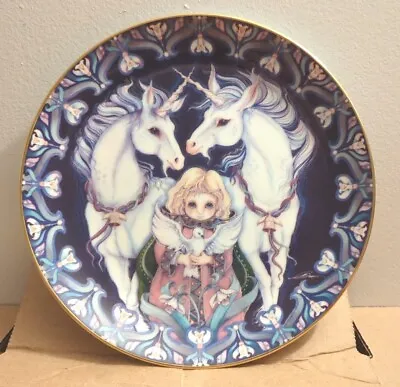 1990 Jody Bergsma Guardians Of The Innocent Children Unicorn Dove Plate8.5  #607 • $10