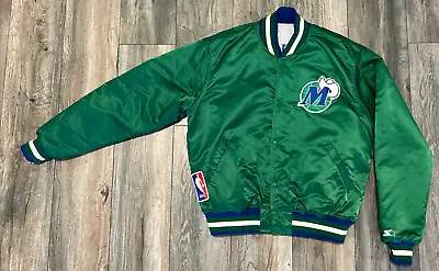 Vintage Starter Dallas Maverick’s NBA Satin Jacket Men’s L USA Green Mint USA • $749.99