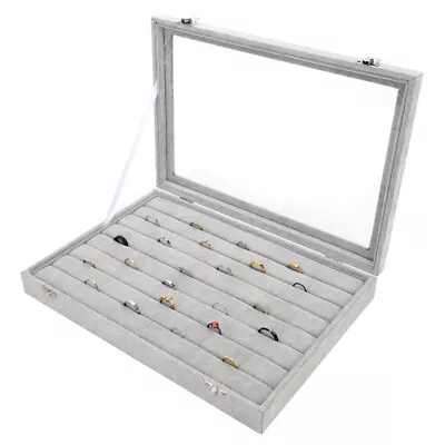 Velvet Jewellery Boxes Necklace Display Holder Case Organisers Ring Storage Box • £14.19