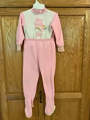 Vintage Pink Care Bear 2 Piece Footed Pajamas Size 4 Years • $19.50