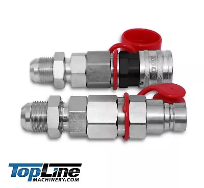 TL20 #8 JIC Bulkhead Flat Face Hydraulic Quick Connect Coupler Set 1/2 ISO 16028 • $64.95