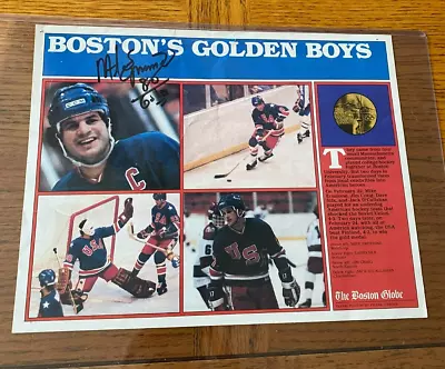 Mike Eruzione AUTOGRAPHED BOSTON GOLDEN BOYS Boston University MIRACLE ON ICE • $39.95