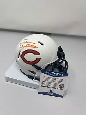 Mike Ditka Signed Chicago Bears Lunar Eclipse Riddell Mini Helmet Beckett COA 4 • $109.99