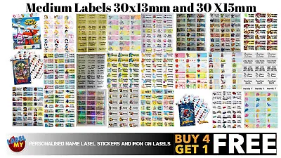 $3.99 • Buy Personalised / Custom School Name Label Stickers (30x13)  Waterproof Vinyl Tags