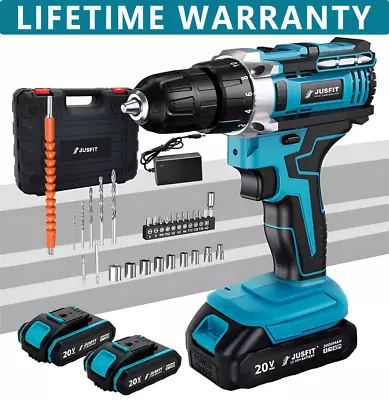 2024 NEW 21V Cordless Combi Drill Driver Electric Screwdriver + 2*Battery +36PCS • £25.99